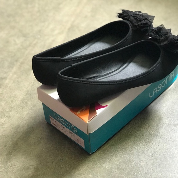 Stylish flats w bow black - Picture 4 of 4